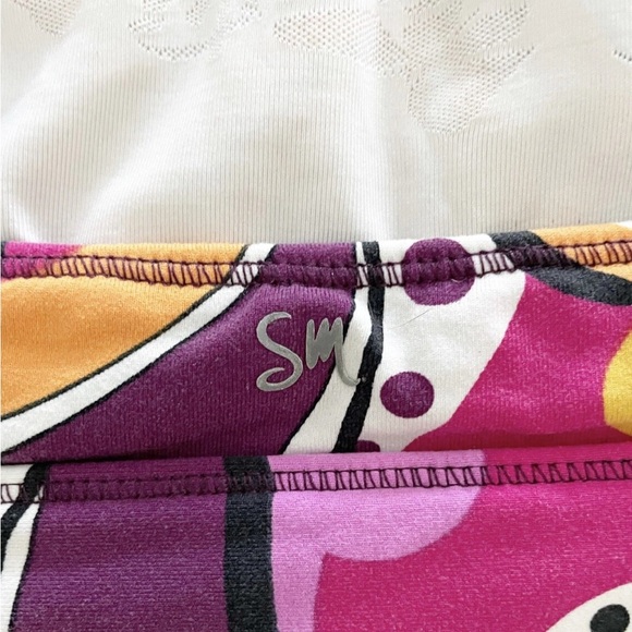 Saramitu SM Sports Bra Women’s Size M Multicolor Abstract Print Strappy Back - Picture 4 of 5